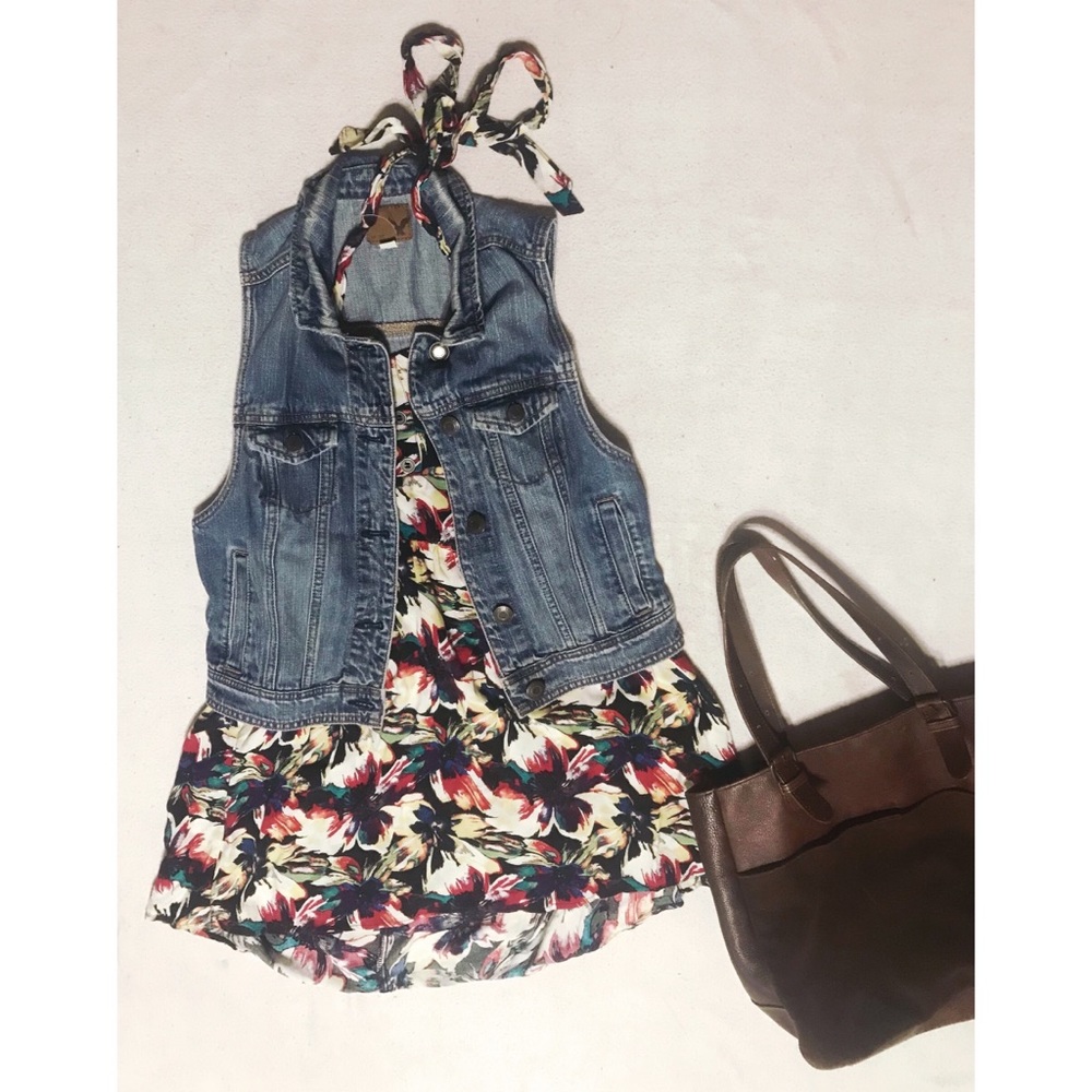 Flower pattern sun dress